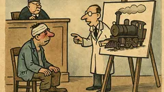 Виц: Нараняването — от твърд предмет, локомотив